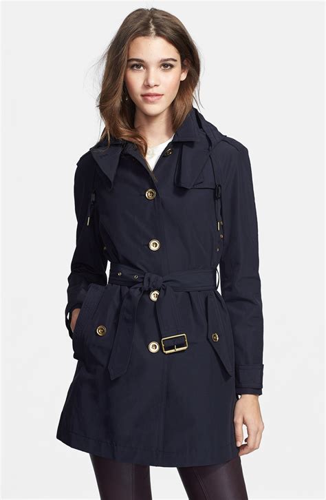 burberry brit cotton-blend hooded raincoat|burberry hooded raincoat ladies.